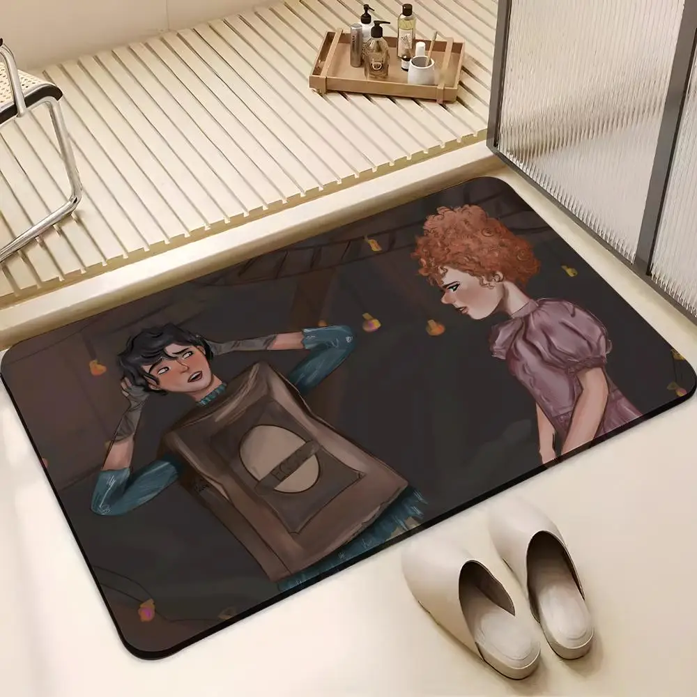 Animation character T-TheS Boxtrolls Floor Mat Absorbent Floor Mat Non-Slip Entrance Rug for Bathrooms Restrooms and Toilets