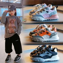 Spring Breathable Kids Sneakers Children Sport Casual Shoes Fashion Trend Design Boys Sneakers Girls Platform Non-slip Shoes