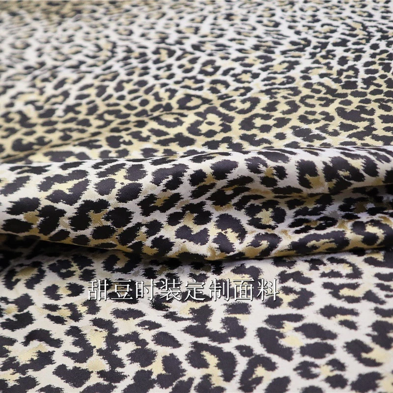 Yarn-dyed Brocade Jacquard Fabric Fashion Leopard Print Dress Coat Trench Coat Assault Clothes Clothing Brand Design Sew Cloth