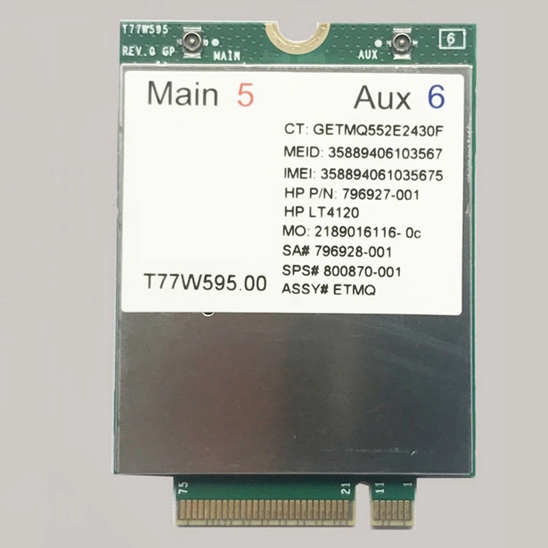 T77w595 4g-Modul m.2 150 MBit/s 76572-001 lte Modem für HP Elite x2 796928 g3 g2