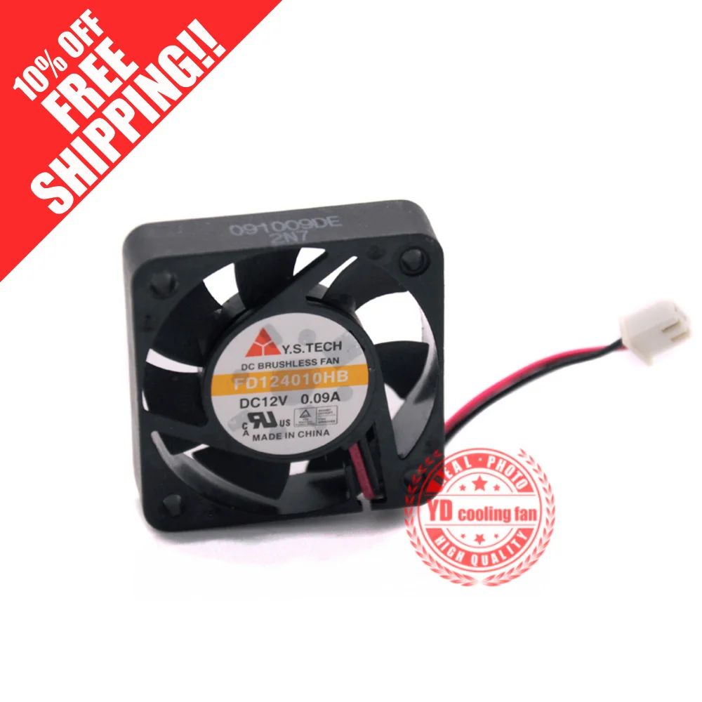 

NEW Y.S.TECH FD124010HB 4010 12V 0.09A 4CM Double Ball bearing cooling fan