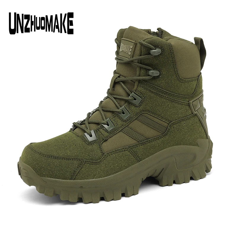 

Men Tactical Shoes Army Boots Male Breathable Camping Rapid Outdoor Anti-Slip Work Hunting Shoes Safety Military Training Women