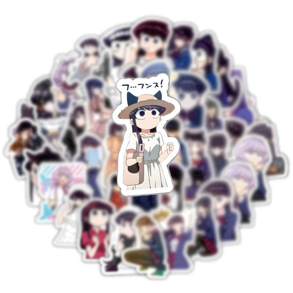 10/30/60/120pcs Komi Can\'t Communicate Anime Stickers Komi Shoukok Tadano Sticker Scrapbooking Luggage Suitcase Kawaii Yamai Dec