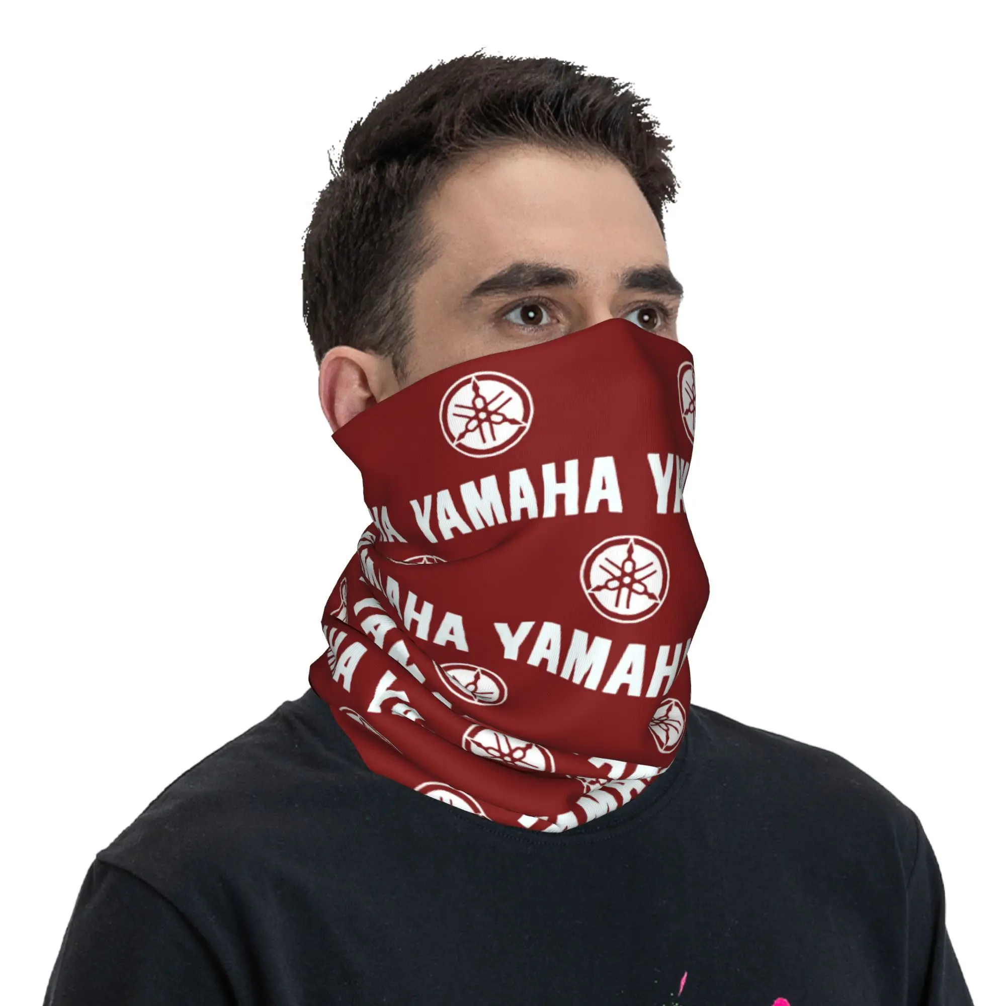 Custom Y-Yamahas Moto Red Winter Headband Neck Warmer Women Men Ski Hunting Tube Scarf  Face Bandana Gaiter