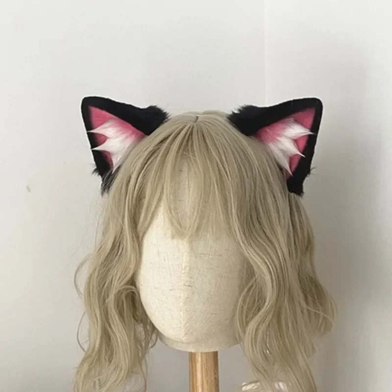 Custom Made Cos Animal Oor Props King of Glory Cosplay Vos Oor Kat Oor Haar Hoepel Hoofddeksels voor Anime Lolita Cosplay Kostuum Prop