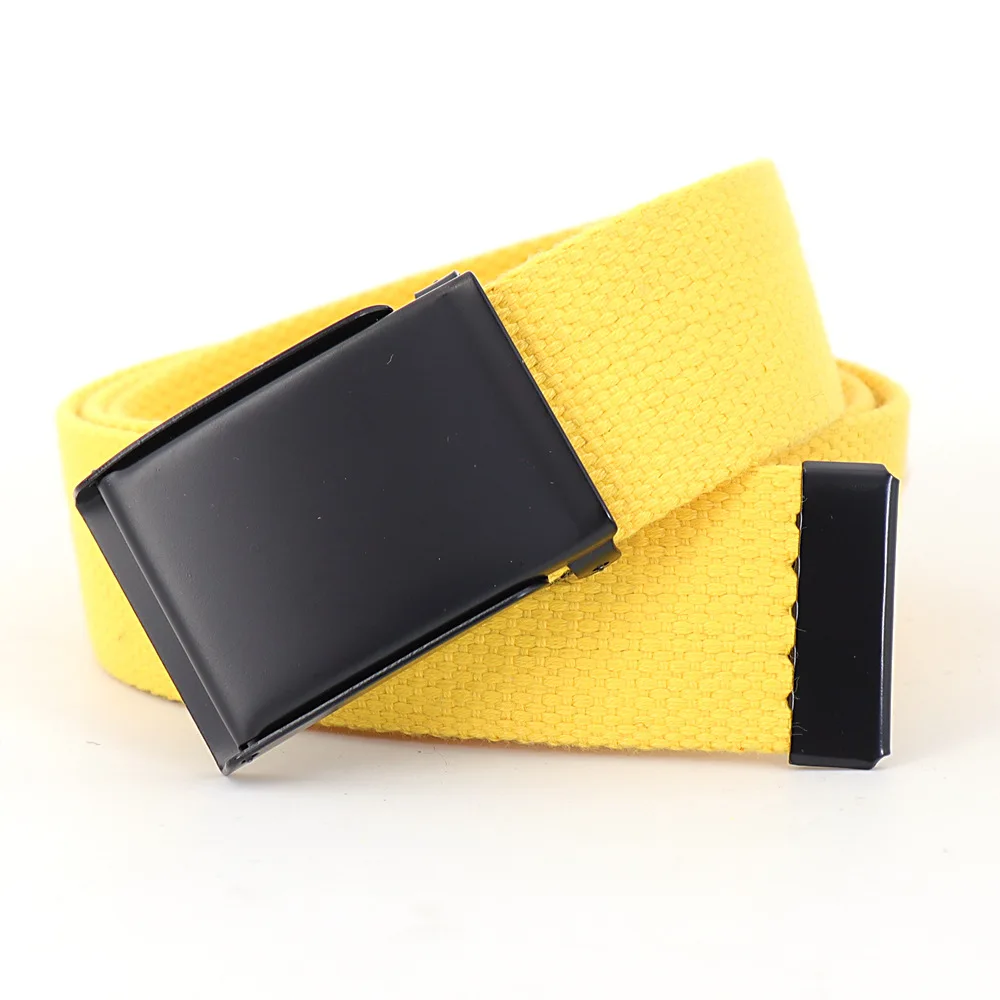 Reversible Buckle Canvas Belt Trendy Casual Sports Outdoor Fabric for Jeans Men Women Teens Young Adults