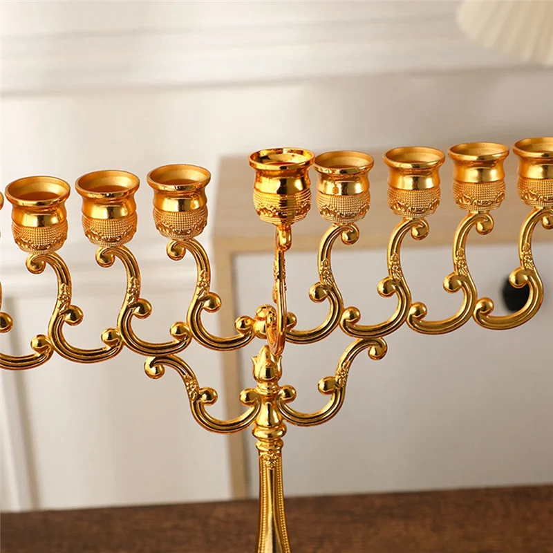 【Superdeals】Elegant Table Candle Holder High-End Decorative Piece For Candlelight Dinner Silver