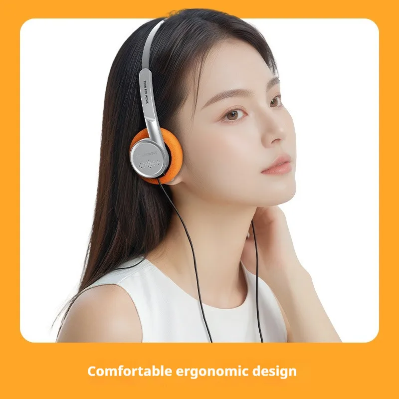 FiiO Snowsky ลมแบบมีสายหูฟัง HIFI 40 มม.หมุน Earmuffs น้ําหนักเบา Retro หูฟังที่กําหนดเองชุดหูฟังเพลง