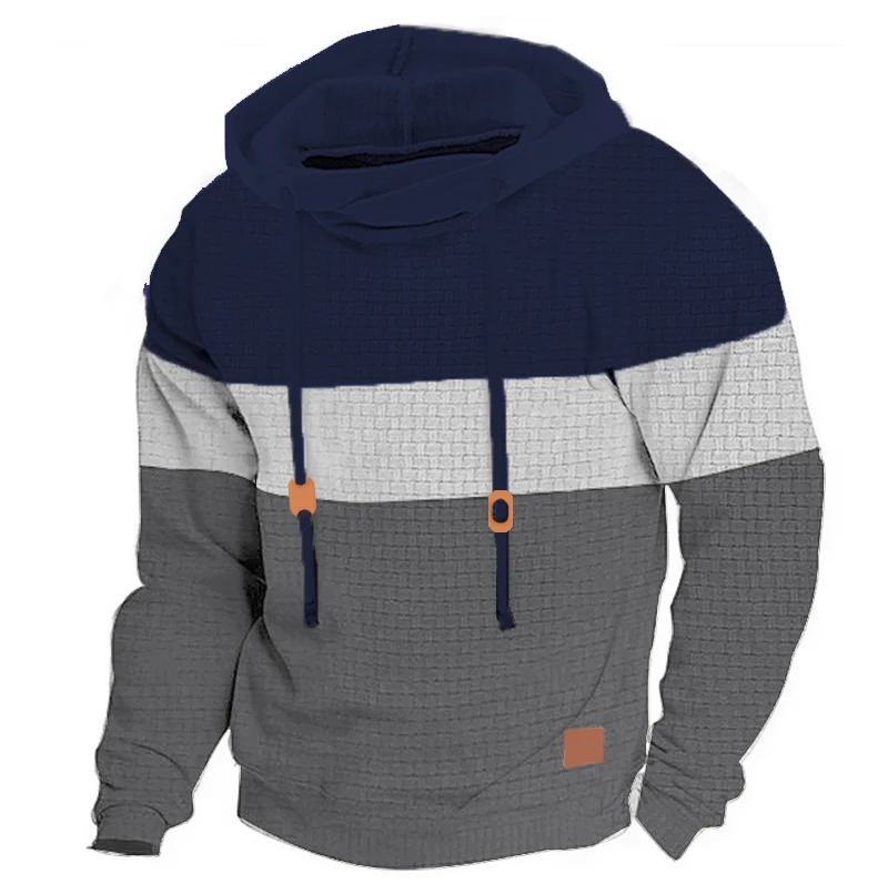 Men\'s Hoodie Pullover Sweatshirt Hooded Color Block Drawstring Sports & Outdoor Casual Streetwear Sportswear Basic Fall Winter