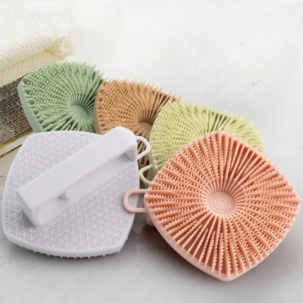 Silicone Bath Scrubber Exfoliating Body Brush For Shower & Spa For Deep Cleansing Square Design Home Bathing Accessory