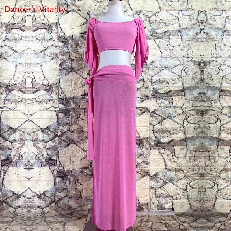 Belly Dance Costumes for Women Half Sleeves Top+long Skirt 2pcs Belly Dancing Suit Female Oriental Dance Skirt Outfit 6XL