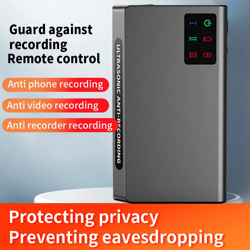 Anti-Recording Jammer | Portable Privacy Protection Device | Blocks Eavesdropping and Recording | Ideal for Business Mee