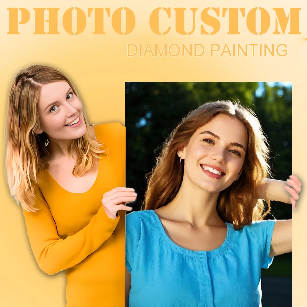 MomoArt Diamant-Gemälde, Foto, individuell, DIY, komplett, quadratisch, rund, Diamant-Mosaik mit Ihrem Foto, individuelles Bastelset, Heimdekoration