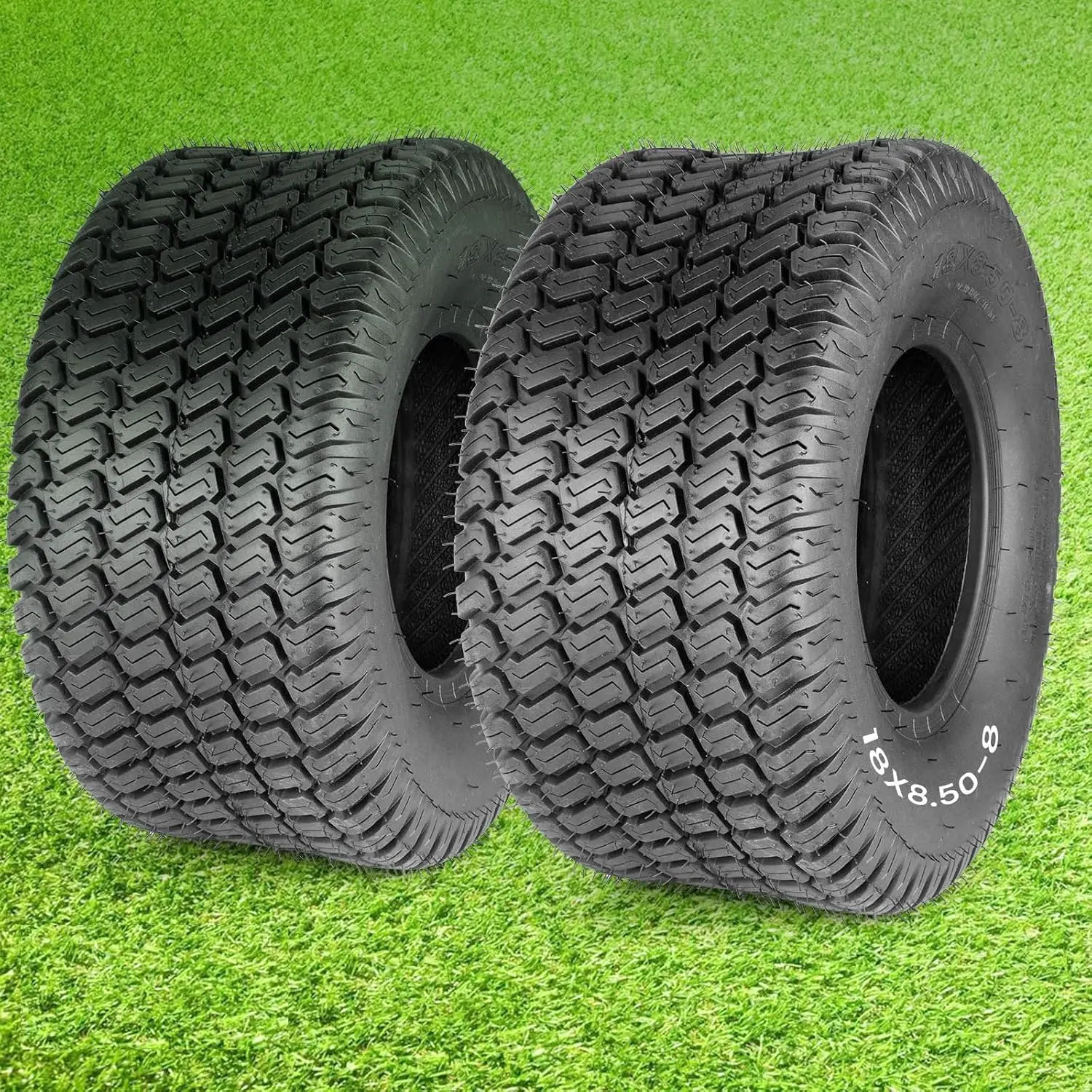 

Комплект из 2 бескамерных шин 18x8.50-8 для газонокосилок, 4-слойные шины для газонокосилок с нулевым разворотом, гольф-каров, тракторов, максимальная нагрузка 815 фунтов