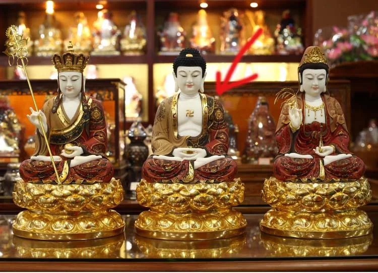 High grade gilding jade color drew Sakyamuni Amitabha buddha Sculpture family protection Propitious Prosperity FENG SHUI statue