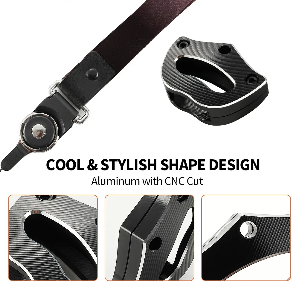 Key Holder With Lanyard Compatible For Can-Am Spyder RS RTS RT ST STS F3 2014-2023 Aluminum - view 2