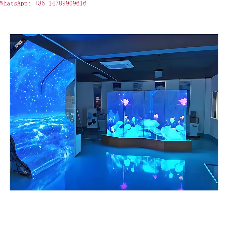 LED Flying Carpet DisplayMultiple Brightness Transparent Screen Video Wall Chip Transparent Screen Transparent ScreensVersatile