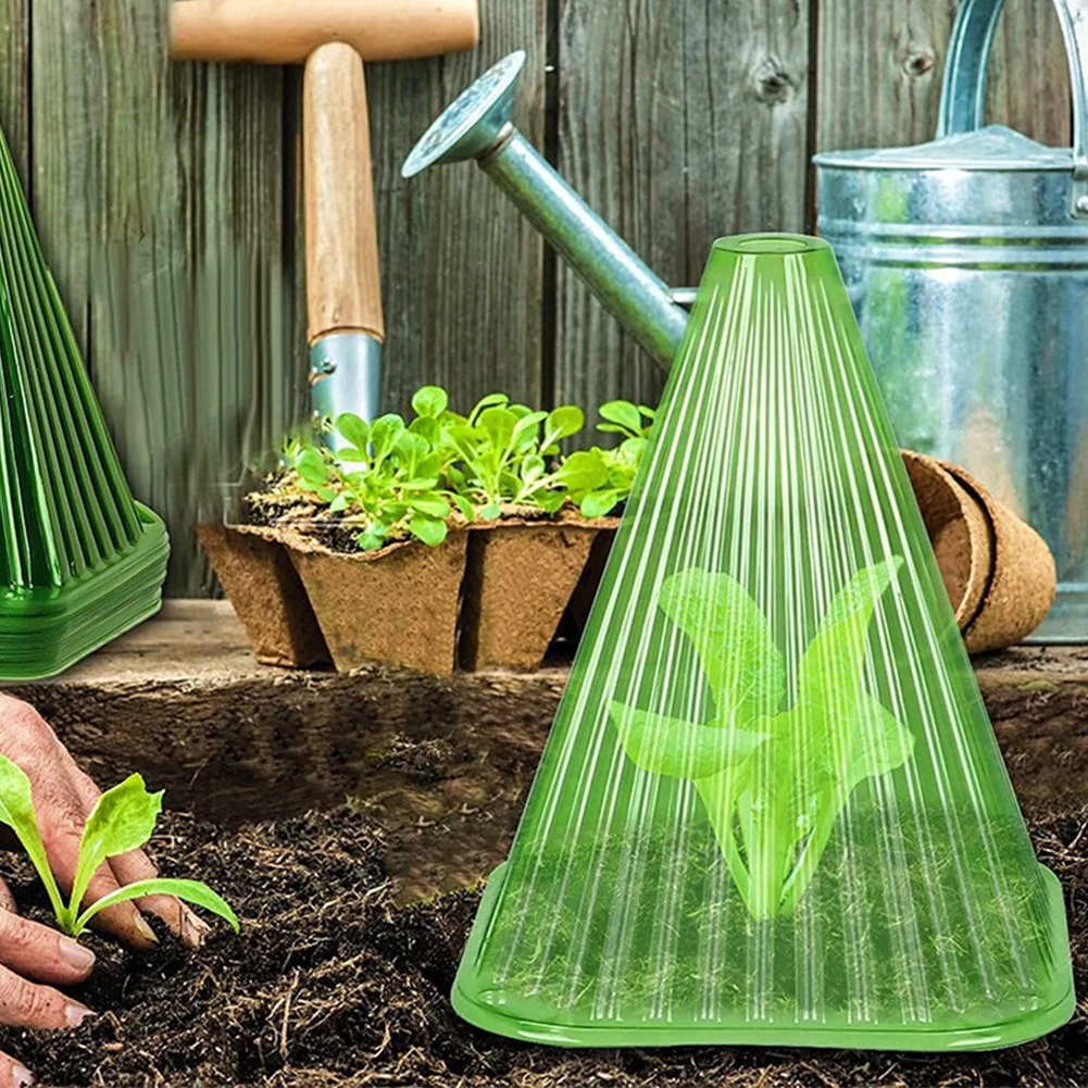 Cubiertas de protección para plantas, 5-31 piezas, zuecos verdes contra caracoles e impactos climáticos para el cuidado y protección de plantas