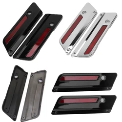 Motorcycle Black Chrome ABS Saddlebag Latch Covers For Harley Touring Electra Street Glide Road King FLH FLT FLHR FLTR 1993-2013