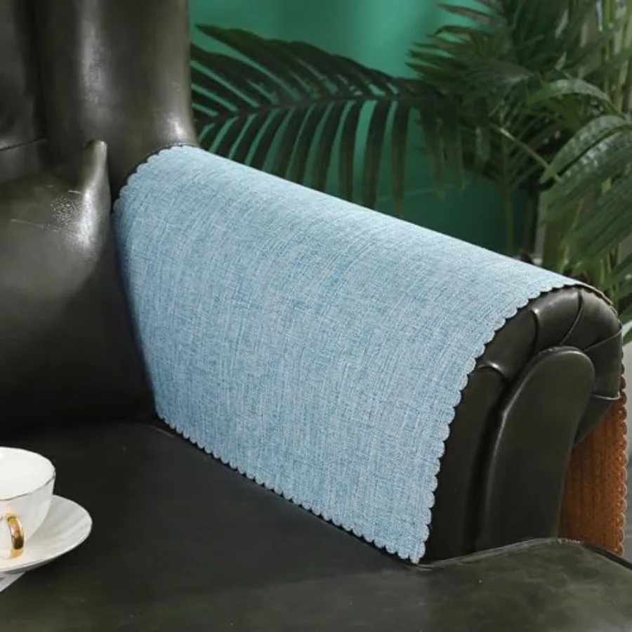 

Sofa Arm Cover, Non Slip Couch Arm Cover Washable Recliner Chair Armrest Covers Protectors Set of 2 Wavy Border Armrest Covers
