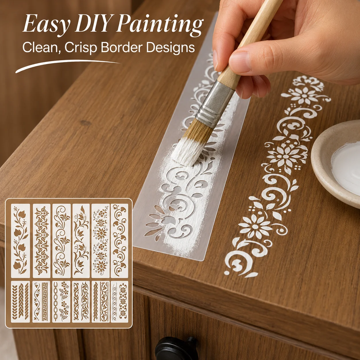 12Pcs Decorative Border Stenci - Photography Angle review and price
