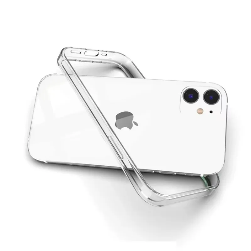 Slim Soft TPU Clear Bumper Frame Phone Case For iPhone 16 15 14 13 12 11 Pro Max 13 12 Mini 678 Plus Anti-Knock Protective Cover
