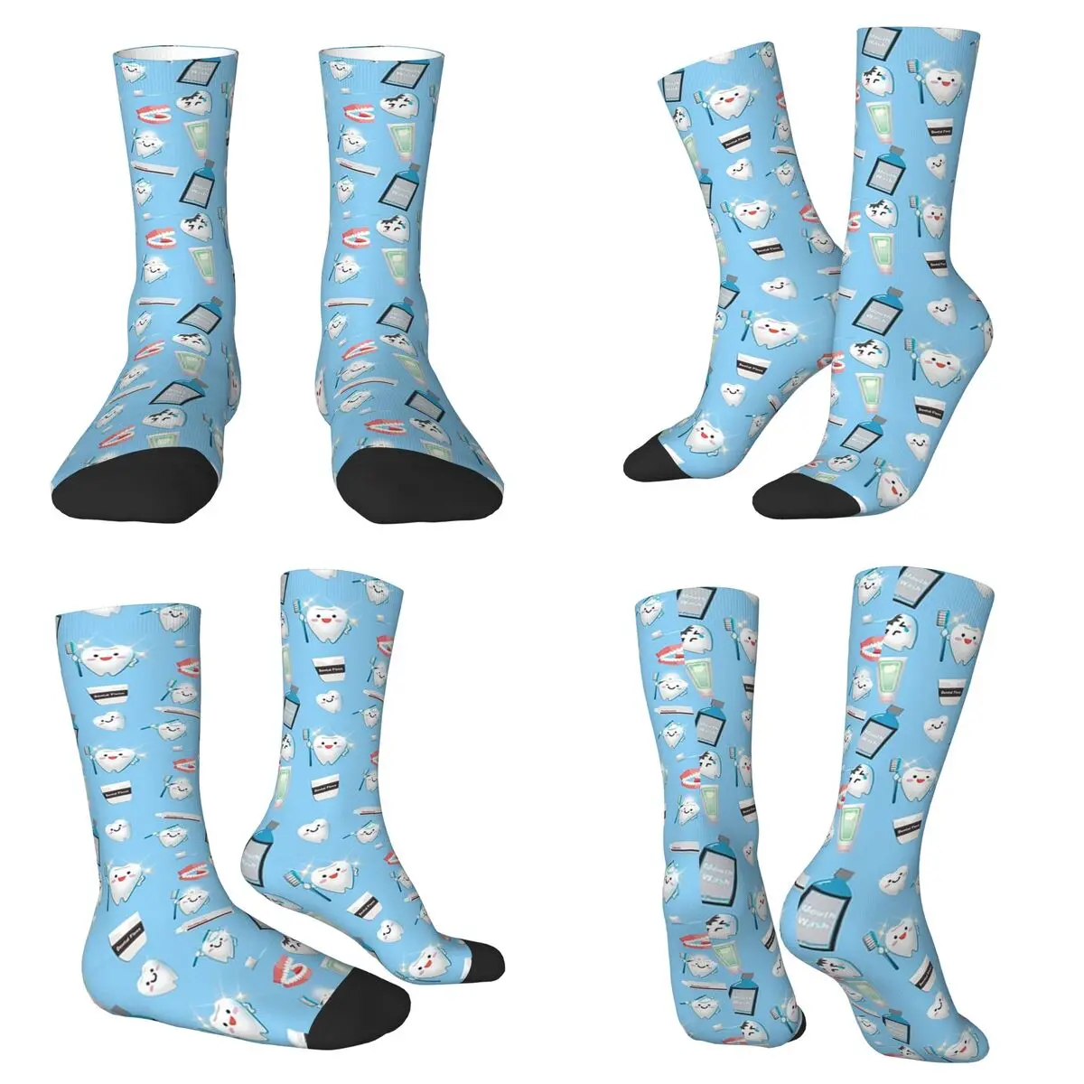 

Носки с рисунком зубов и стоматологического оборудования, супермягкие, в стиле Харадзюку, на все сезоны, унисекс, подарки на День святого Валентина