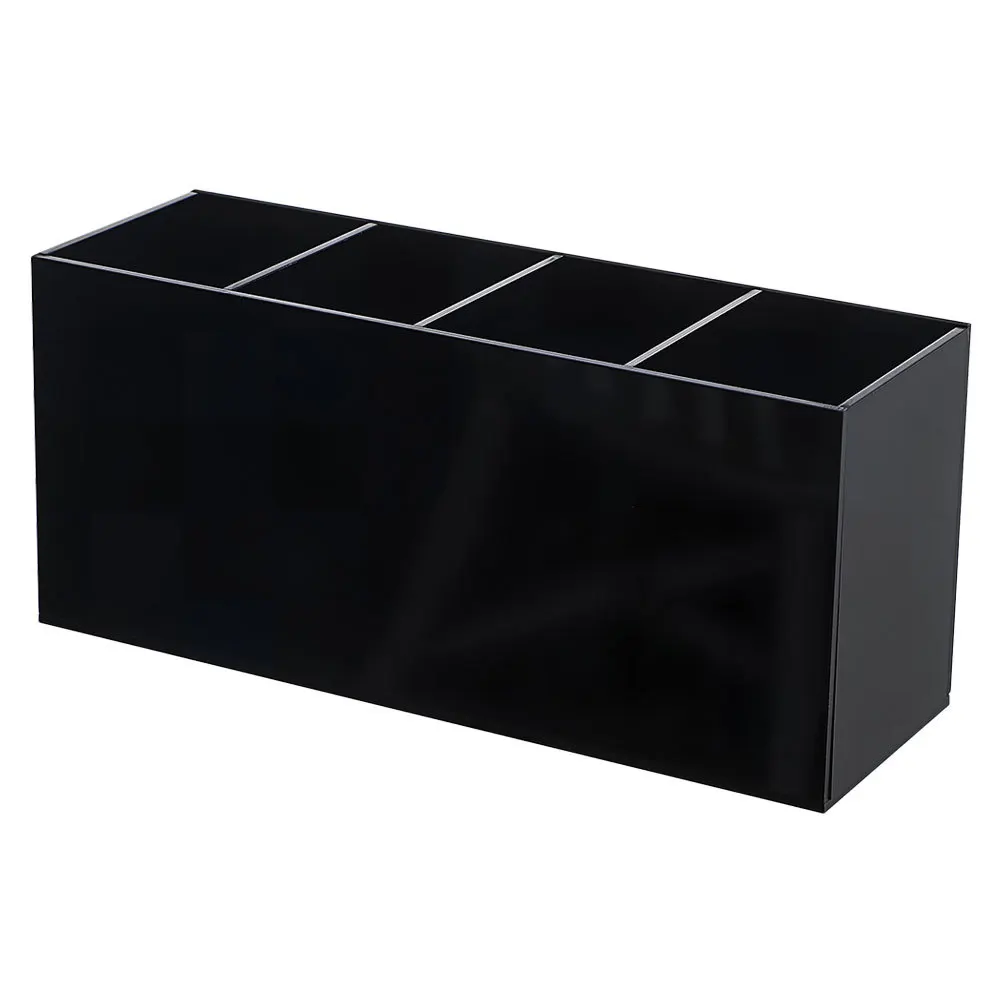 حامل فرشاة للمكياج مكون من 4 حجرات من الأكريليك منظم قلم لمنظم فرش المكتب وكونترتوب الحمام #4