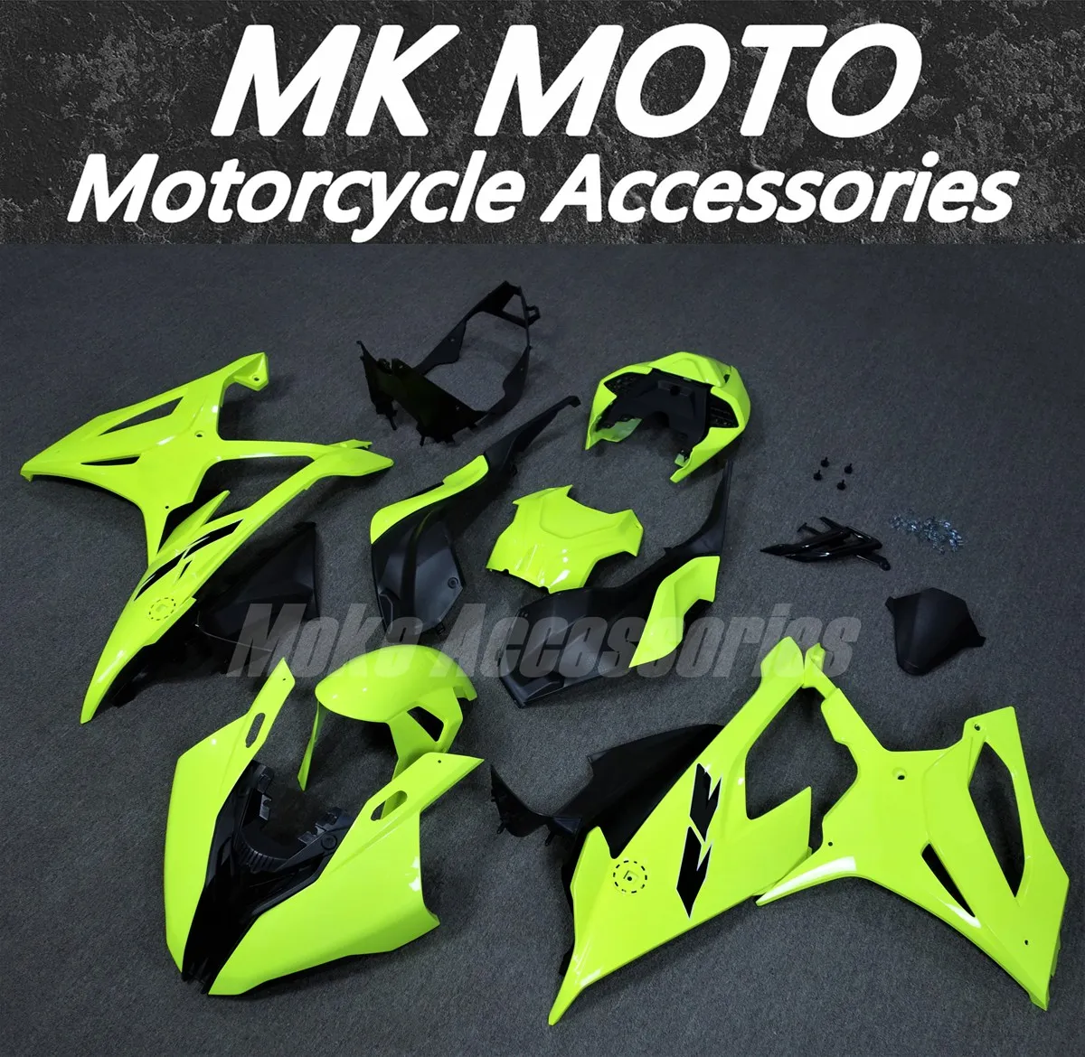 

Neon fluorescence Fairings Kit Fit For M1000RR S1000rr 2019 2020 2021 2022 Bodywork Set ABS Injection Black