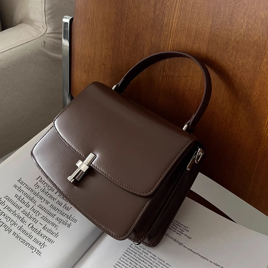 Black Fashion Retro Women Bag\\Handbag Genuine Leather Lady Shoulder Crossbody Bag Real Leather Tote Phone Bag Small Square Bag