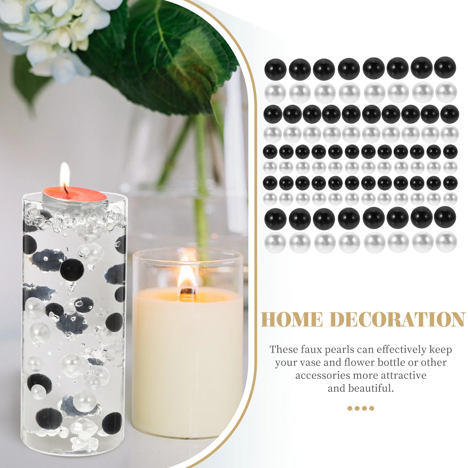 400 قطعة مزهرية من اللؤلؤ الصناعي حشو بدون ثقب خرز عائم لترتيبات الزهور المزخرفة قطعة مركزية لوازم الزفاف اليدوية ذاتية الصنع #1