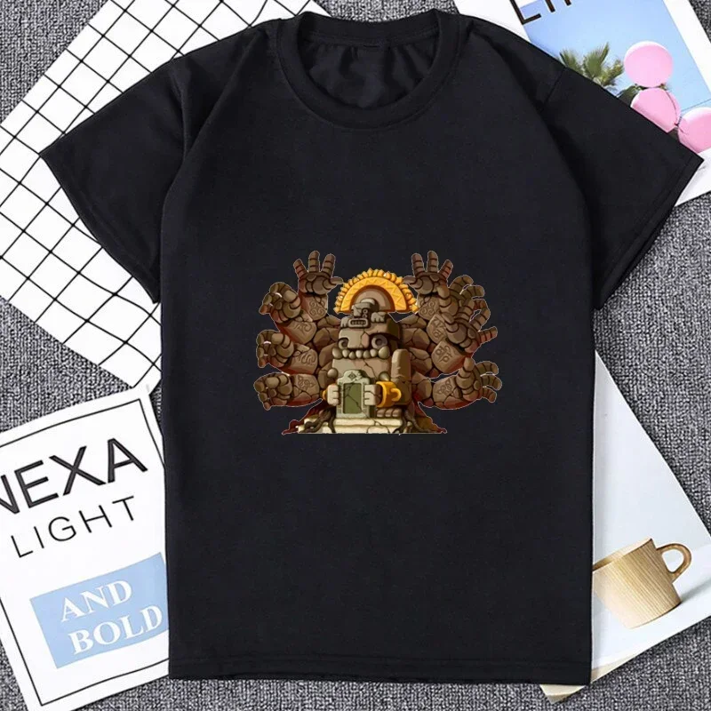 Y2K MapleStory Funny Zhakum Graphic Cartoon TShirts Buddy Personalize T Shirt Korea Style Hot Game Otaku Clothing Harajuku Tees