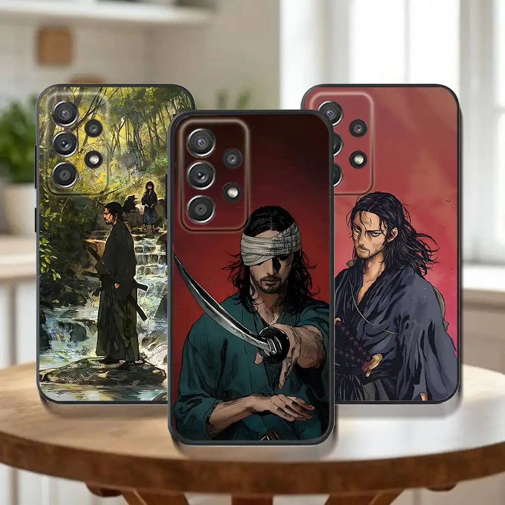 

Vagabond Miyamoto Musash Phone Case For Samsung Galaxy A73,72,51,53,52,71,22,5G,Note,J7,8,9 Soft Black Cover
