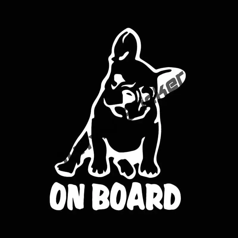 Autocollant 3D Maman Bouledogue Anglais Kawaii - Décalcomanie Voiture Résistante UV Pour Pare-Chocs Et Vitres