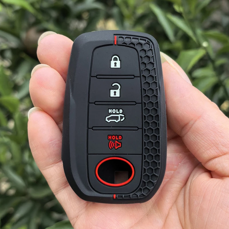 غطاء حافظة مفاتيح السيارة من السيليكون لسيارة تويوتا لاند كروزر 200 300 برادو كراون TLK 200 يارس كروس هايلكس إنوفا فورتشنر كامري 55 مفتاح