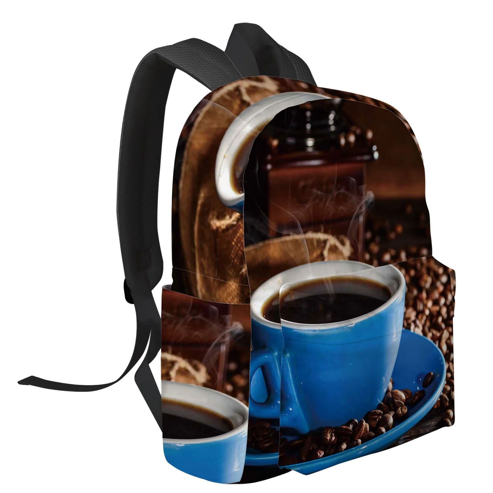 Sacs à dos étanches pour hommes et femmes, tasse à café, grains de café, voyage, école, étudiant, garçons, filles, ordinateur portable, livre, pack