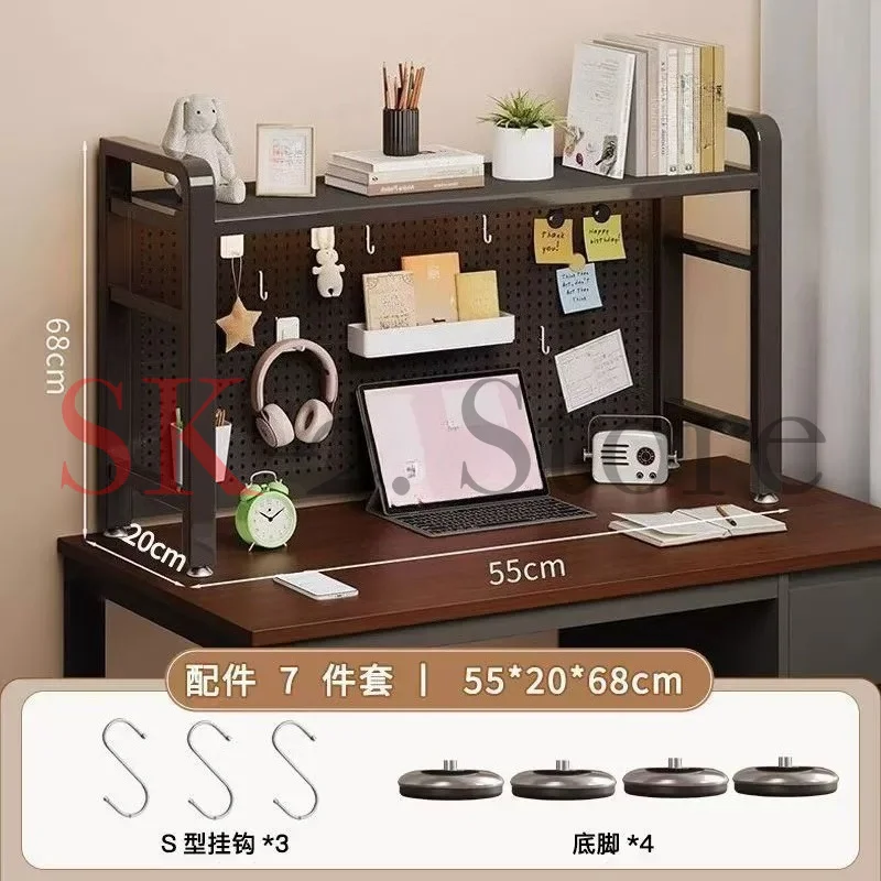 Desktop Bookshelf Hole Hole Shelf Desk Multi-layer Wrought Iron Home Computer Student