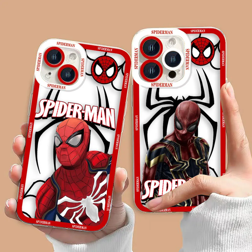 Etui na telefon Avengers Marvel Spider-Man przezroczyste do OPPO A98 A94 A92 A79 A78 A74 A60 A58 A57 A55 A53 A17 A16 A15 A9 A5 A3 A5X