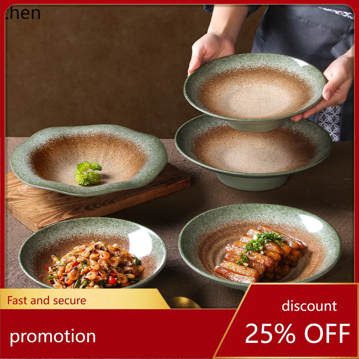 

ZML tableware plates for commercial restaurants, serving plates for stir-fry dishes, cold dishes, and appetizers