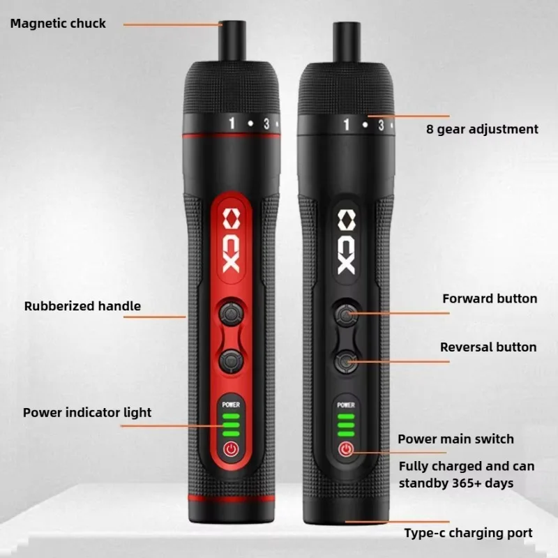 Mini Electrical Screwdriver Set Smart Cordless Electric Screw Driver USB Rechargeable 30 Bit Set Electrical Drill Tool Handle