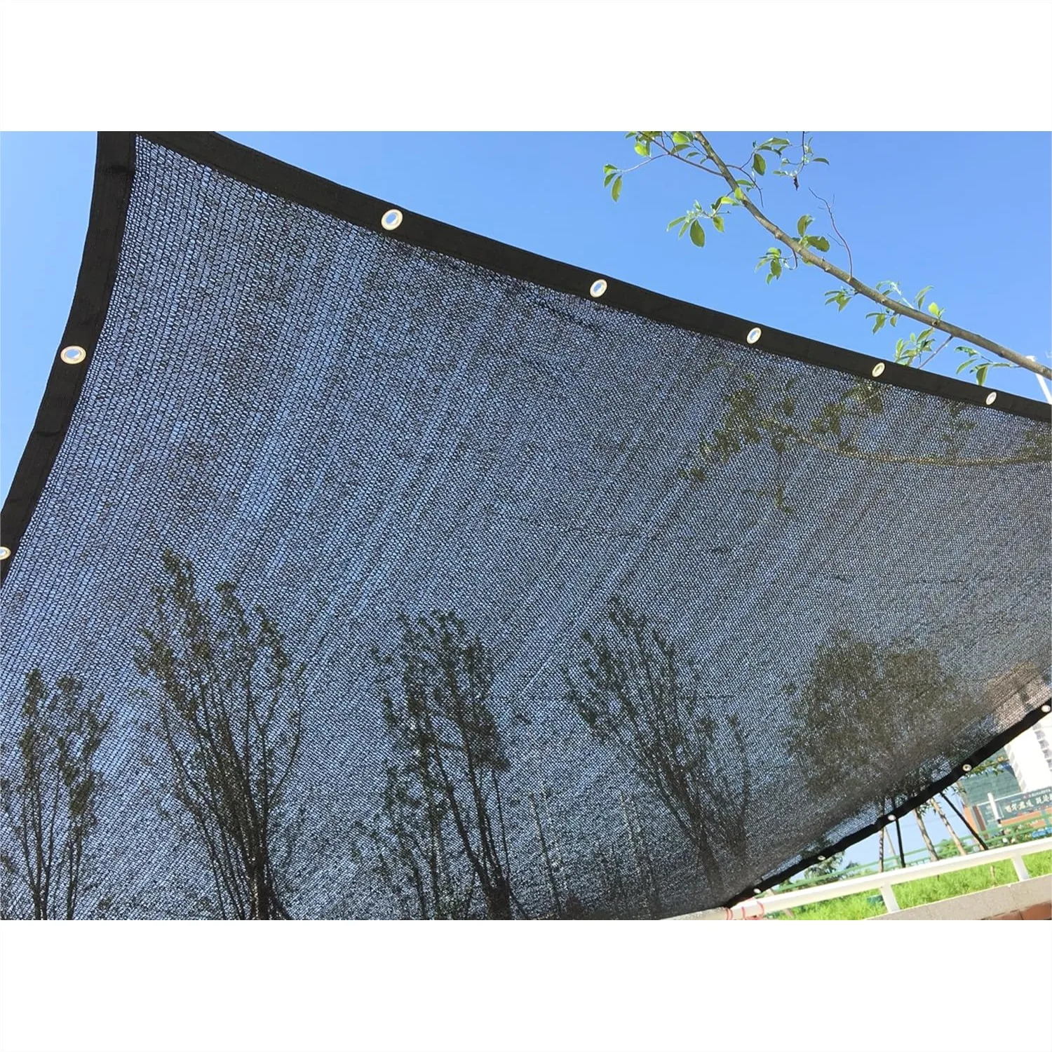 

70% Sunblock Shade Cloth with Grommets 10x20 ft Black for Plant Cover Greenhouse Pool Patio