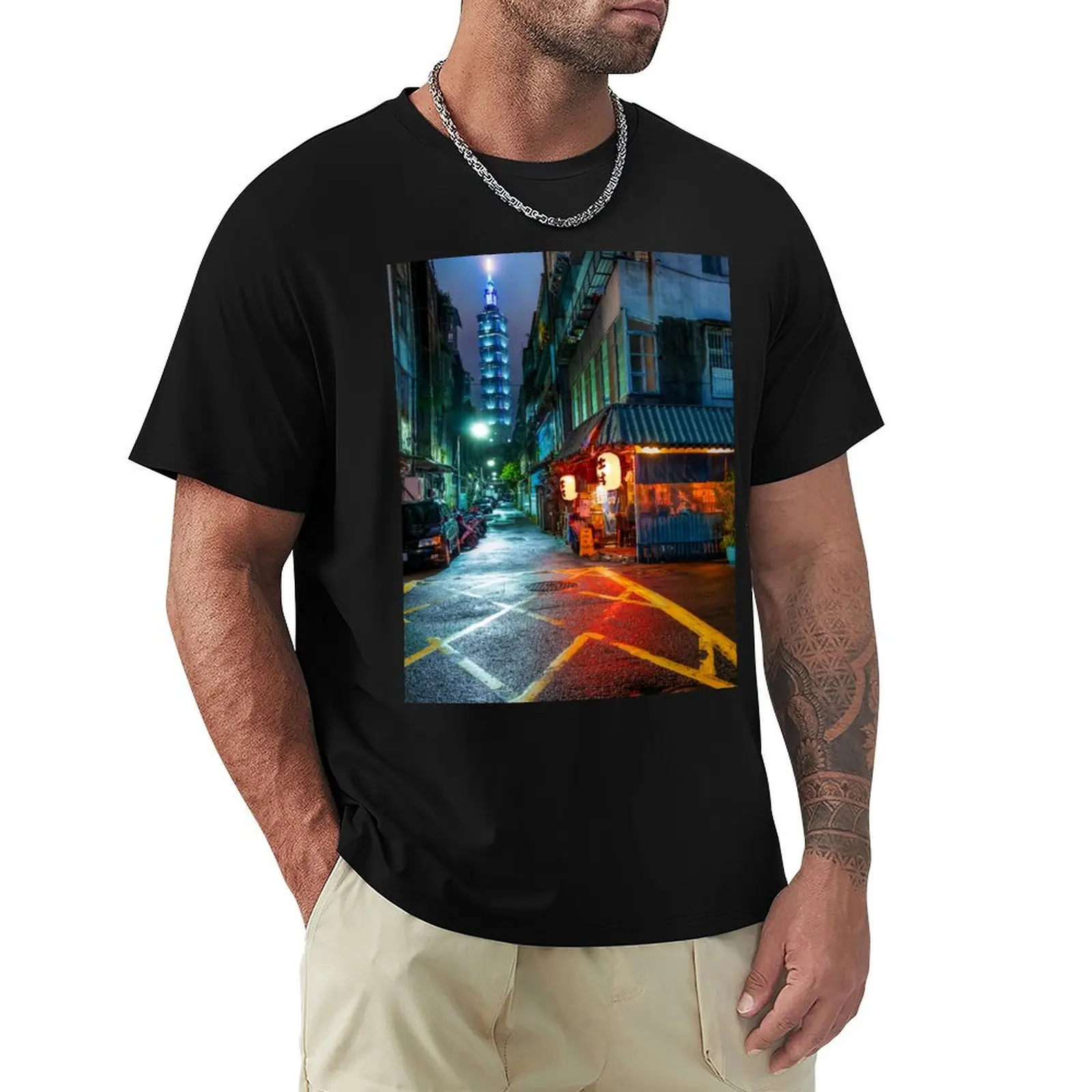 Een Nacht In Taipei T-Shirt Anime Zwaargewichten Heren Shirts Grafisch T-Shirt