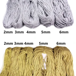 5 Meters Gold/Silver Color 2/3/4/5/6mm Braided Rope DIY Accessories For The Production Of Hand-Held Cords For Gift Boxes