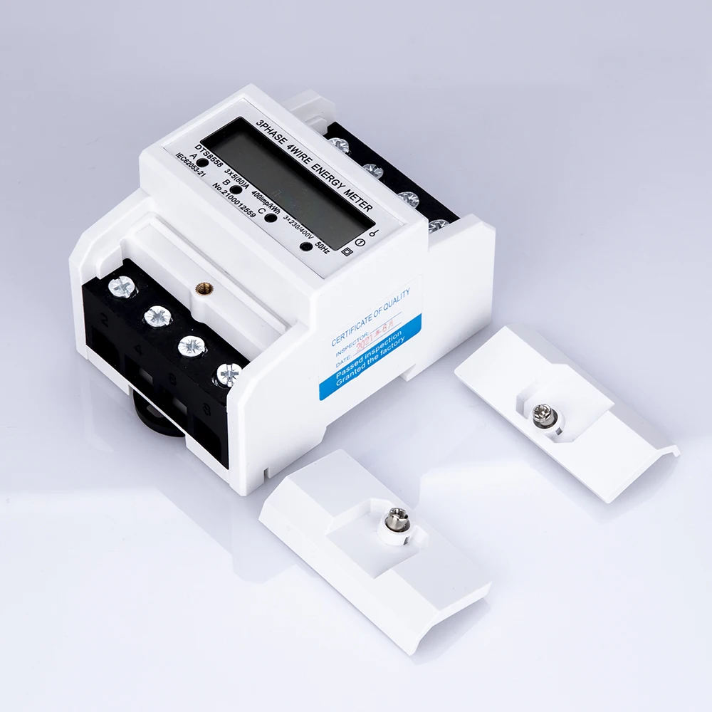 Upgrade 3 Fase 4 Draad Din Rail Elektronische Watt Energie Meter Wattmeter Kwh Lcd-Display Backlight 80a/100a