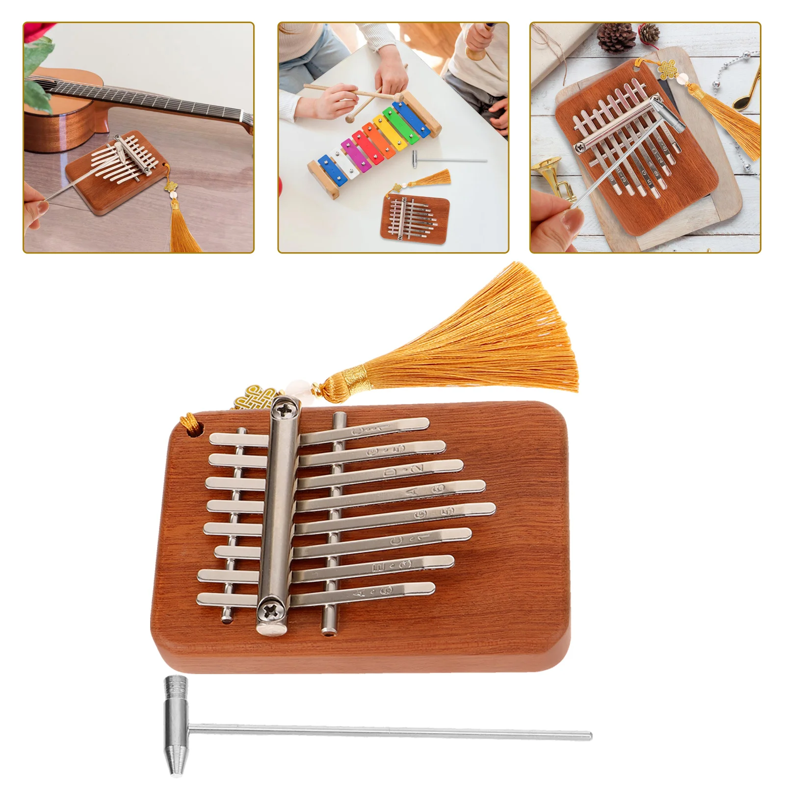 

Kalimba Thumb Child Kids Musical Instruments Metal Thumb-piano Finger for Adults