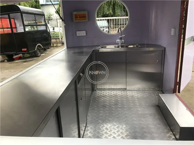 Dot Approved Commercial Kitchen Food Truck With Full Kitchen Stainless Steel Bbq Food Trailers Fully Equipped Us Standards