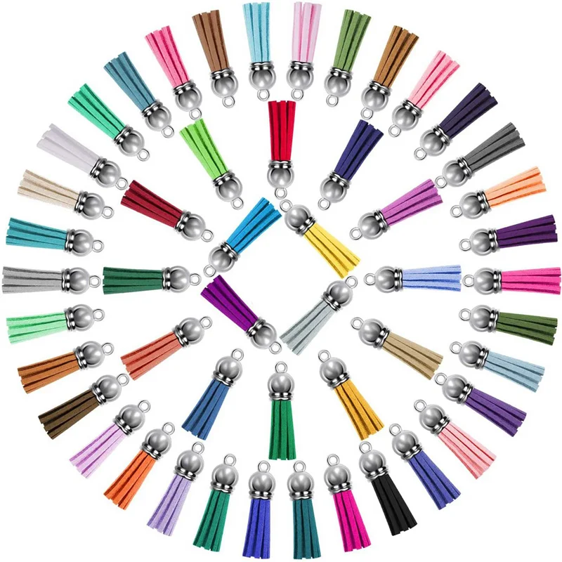 

AS94-1500Pcs/Set Keychain Tassels Bulk Colored Leather Tassel Pendants For DIY Keychain And Craft