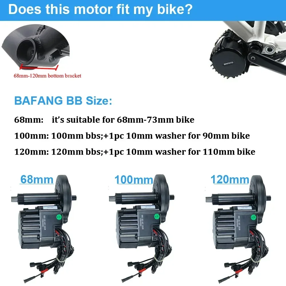 Bafang 1000W 750W 500W 350W 250W 52V 48V 36V Mid Drive Motor 8Fun Ebike Electric Motor Kit BBSHD BBS02B BBS03 BBS02 BBS01