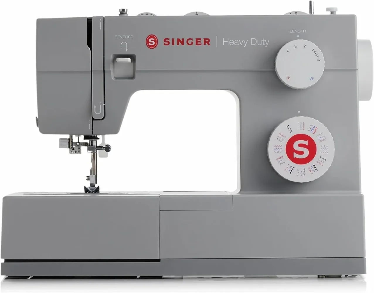 SINGER-máquina de coser resistente, Kit de accesorios incluidos, 110 aplicaciones de puntada, 4432, perfecto para principiantes, gris