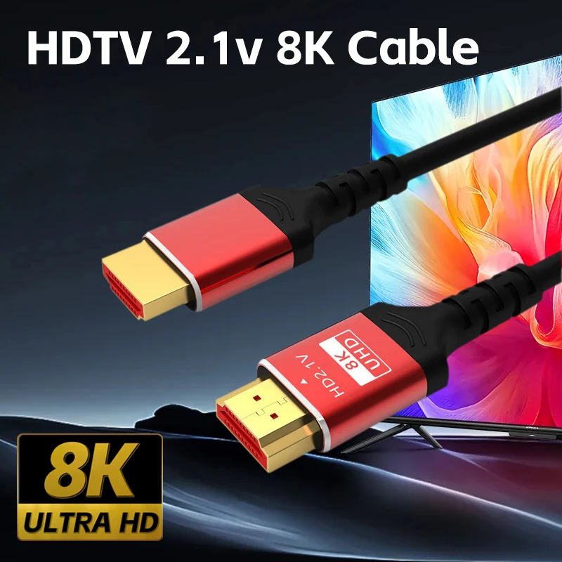 1 1.5 2M HDMI 8K 케이블 60HZ 2.1V 4K 144HZ 3D TV 컴퓨터 모니터 프로젝터 PS 게임 콘솔 오디오 및 비디오